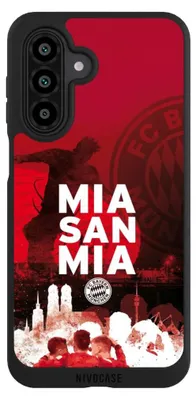 Produktbild von NIVOCASE Handyhülle für Samsung Galaxy A17 5G  Hülle NIVOpure Case Schwarz FC Bayern München FCB Mia San Mia