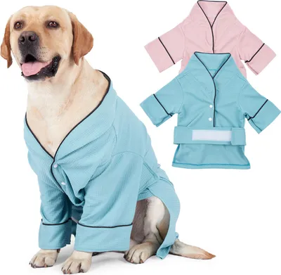 Produktbild von Hunde-Bademantel, Pyjama, Haustier-Spa, Trockenmantel, Nachtwäsche für kleine, mittelgroße und große Hunde