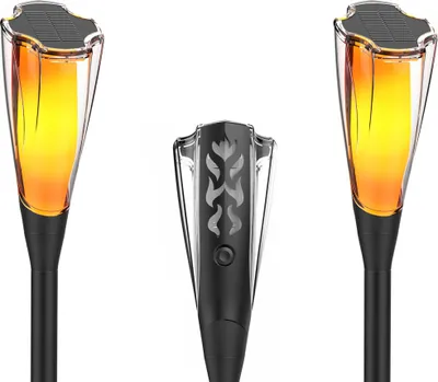 Zdjęcie produktu dla 2x Lampa Solarna Wbijana LED Ogrodowa Pochodnia Płomień Zewnętrzna