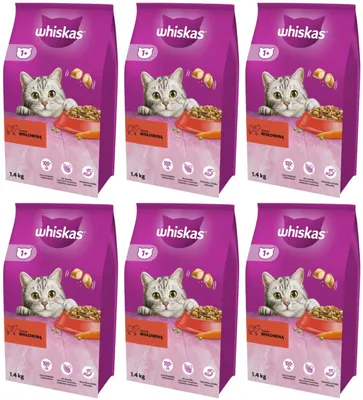 Zdjęcie produktu dla Sucha karma dla dorosłych kotów z wołowiną 1,4kg x 6