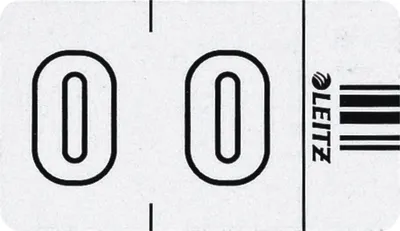 Produktbild von Orgacolor Ziffernsignal 0 selbstklebend VE=10x500 Stück weiß