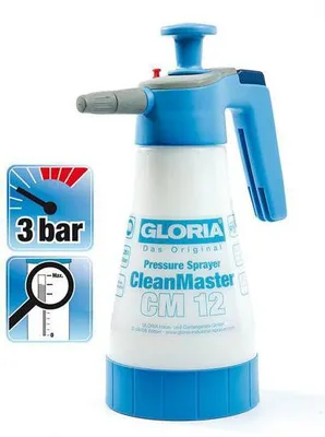 Productafbeelding van Gloria CleanMaster CM12 handdruksproeier 1,25 liter voor pH 2 tot 12