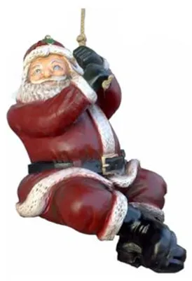 Image de Figurine du Père Noël, décorative, pour escalader la cheminée, statue d'hiver, 50 cm