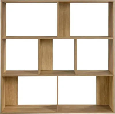 Produktbild von EUGAD Bücherregal mit 7 Fächern, Würfelregal 100x100x30 cm, Hell Eiche