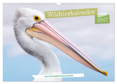 Produktbild von Wildtierkalender (Wandkalender 2027 DIN A3 quer), CALVENDO Monatskalender