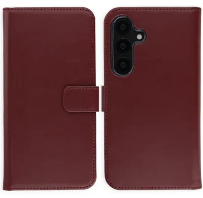 Produktbild von Selencia Echtledertasche für das Samsung Galaxy S25 – Burgunderrot