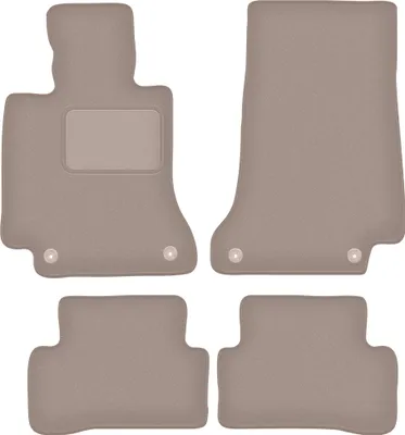 Immagine prodotto di Tappetini auto in velluto per Mercedes C W205 estate, berlina (2015-) - set di tappetini LUX beige (4 pezzi)