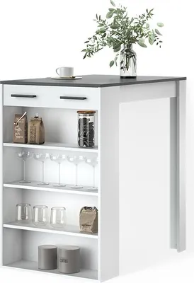 Produktbild von Bartisch Livinity Regusa Weiß/Anthrazit 67 x 100 cm, Model 55904