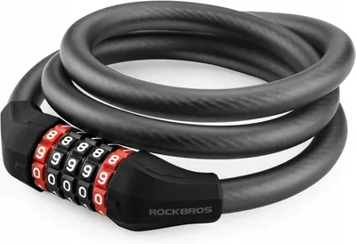 Produktbild von Rockbros Fahrradschloss Zahlenschloss 120cm RKS507-BK Schwarz