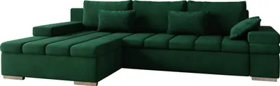 Produktbild von MIRJAN24 Ecksofa Bangkok Premium, Ecke mit Bettkasten und Schlaffunktion, Eckcouch (Uttario Velvet 2951 + Magic Velvet Pik 2225, Seite: Links)