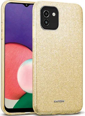 Immagine prodotto di Custodia del telefono cellulare per Samsung Galaxy A03 Custodia Glitter Cover TPU protettiva, oro