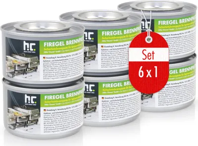 Produktbild von 6x 200g FLAMBIOL® Firegel Brennpaste zum Warmhalten von Speisen