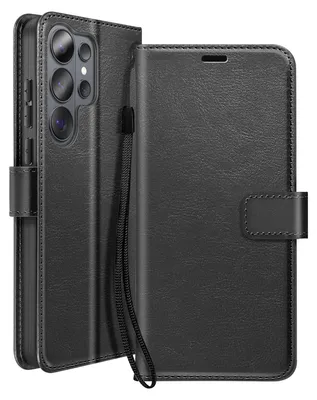 Immagine prodotto di Mayaxess, custodia a portafoglio con cinturino e supporto per Samsung Galaxy S26 Ultra, nero