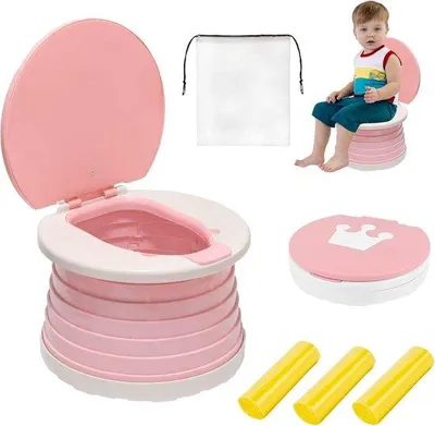Produktbild von Famanu Tragbares Faltbares Töpfchen und Reisestuhl für Kleinkinder - Ideal für Unterwegs