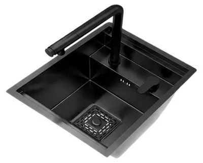 Productafbeelding van Keukenwastafel, roestvrij staal, enkele kom, set-3239CM-NQ