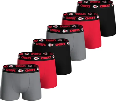 Produktbild von Huddle Herren Boxer Kansas City Chiefs 6-Pack blk-mgr-red - Größe L