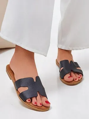 Obrázok produktu pre Royalfashion Dámske šľapky s plochou podrážkou, ležérny štýl, veľkosť 36