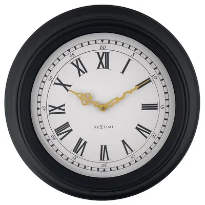 Imagen del producto de Reloj de pared silencioso, 40 cm, color  y gris, diseño vintage, fabricado en plástico