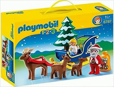 Image de Père Noël PLAYMOBIL avec traîneau à rennes