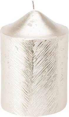 Obrázok produktu pre Dekoratívna sviečka s kovovým vzorom, 7 x 10 cm