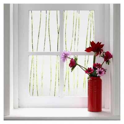 Produktbild von Selbsthaftende Fensterfolie Milchglasfolie Sichtschutzfolie Dekorfolie Blickdicht Anti-UV Statische Folie Mit Unregelmäßigen Streifen Muster 44,5 X 200 cm