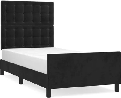 Immagine prodotto di vidaXL Struttura letto con testiera nera 90x190 cm in velluto