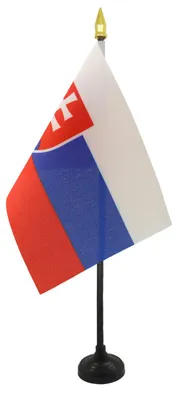Produktbild von AZ FLAG Tischflagge Slowakei 15x10 cm Polyester 100D Kunststoffsockel