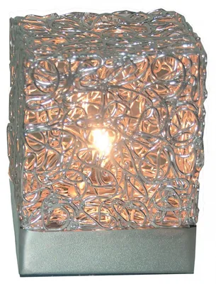Produktbild von Tischlampe Cubus Nachttischlampe 10x10x13,5cm Tischleuchte Leseleuchte 230V