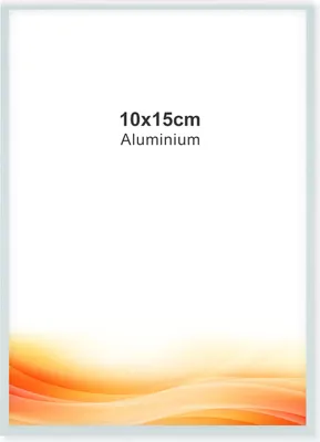 Produktbild von RAWWEST.BIS Alu Bilderrahmen 10x15 cm mit Plexi Rahmen für Bilder und Poster, Silber