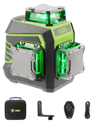 Imagen del producto de Nivel láser autonivelante - 3x360° - Láser de línea verde - Batería de 4000 mAh - Plástico