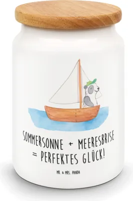 Produktbild von Mr. & Mrs. Panda Dose Sommer Meer Glück - Weiß - Geschenk, Strandurlaub, Küste, gebäckdose, Urlaub Am, Sommerferien, Kaffeedose, Abschiedsgeschenk, Lebensfreude, Teedose