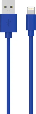 Image de WOW WCBLMFI1MBL - Câble USB A Lightning MFI 2,4A 1M bleu