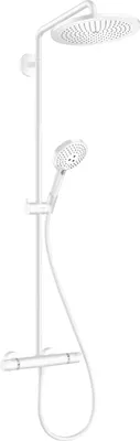 Imagen del producto de Ducha CROMA SELECT S 280 EcoSmart, con termostato para ducha en color blanco mate y cabezal de ducha manual Raindance