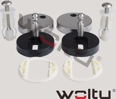 Produktbild von WOLTU WC-Sitz Befestigungsset Edelstahl Scharnier, für Toilettendeckel Klo Deckel Klodeckel Toiletten Duroplast Fast Fix Absenkautomatik Reparatur Teile mit Schrauben Zubehör