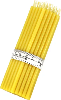 Produktbild von 50x Qualität dünne Wachskerzen Höhe 12,5cm Kirche - ca. 140g Altarkerzen 36260