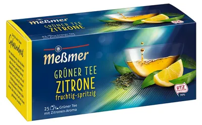 Obrázek produktu pro Meßmer Zelený čaj citron ovocný a pikantní v sáčku 43g