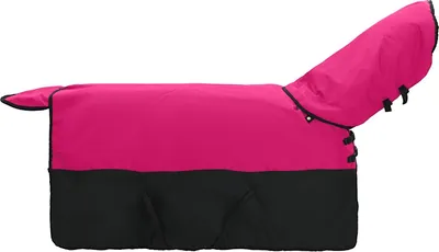 Produktbild von vidaXL Pferdedecke Rosa und Schwarz 145 cm Polyester