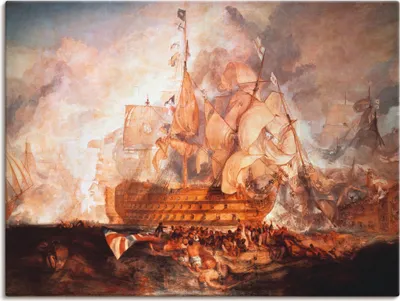 Produktbild von ARTland Leinwandbild Schlacht bei Trafalgar Größe: 60x45 cm