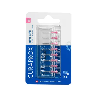 Produktbild von Curaprox Interdentalbürsten CPS08 Prime Refill 8 Stück für enge Räume
