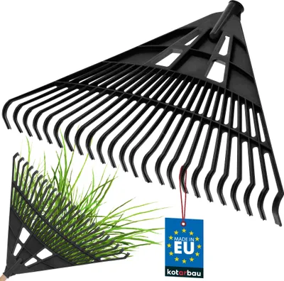 Produktbild von KOTARBAU® Rechen Kunststoff Laubbesen Laubrechen Laubharke Fächerbesen 61cm