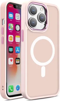 Produktbild von Magnetische Hülle Mit Magsafe Farbe Matte Hülle Für Iphone 14 Pro - Rosa