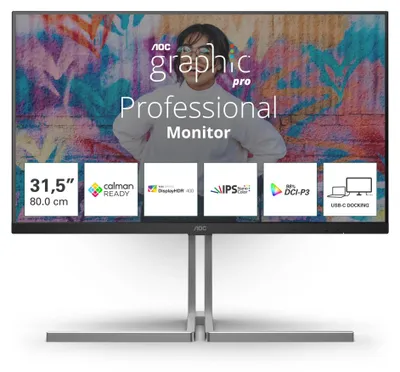 Image de AOC 80,0cm (32") U32U3CV   16:09 2xHDMI+DP+USB-C 4K IPS bl.