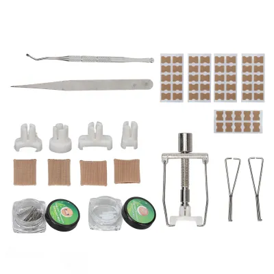 Image de Correction des ongles incarnés des orteils,Outil de correction des ongles incarnés des orteils,Outil de correction des ongles incarnés des orteils en acier inoxydable,Kit de traitement des ongles incarnés des orteils