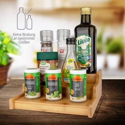 Produktbild von Famanu Gewürzregal mit verstellbarer Länge - Bamboodesign