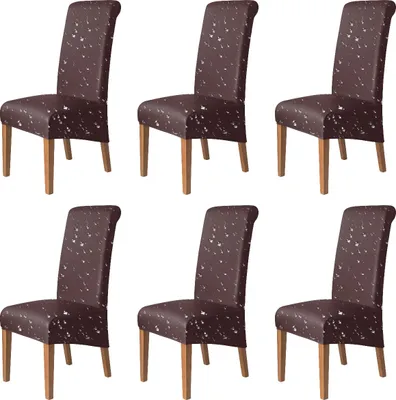 Produktbild von BESTCOVERS XL 100% Wasserdicht und öldicht Kunstleder Leder Polyurethan Stuhlbezug Stuhlhusse Stretch Ideal für JYSK BAKKELY 6 Stück