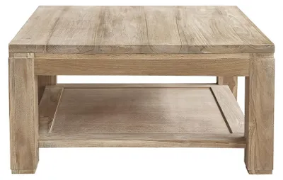 Produktbild von Couchtisch Teakholz massiv 80 cm Kompakt