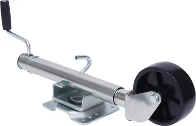 Produktbild von Stützrad/Jockeyrad für Anhänger Wohnwagen Wohnmobil - Automatisches Stützrad - Bis 544 kg - Rohrdurchmesser 50 mm - Verzinkter Stahl - Schwerlast