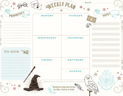 Produktbild von Harry Potter: Weekly Planner Notepad