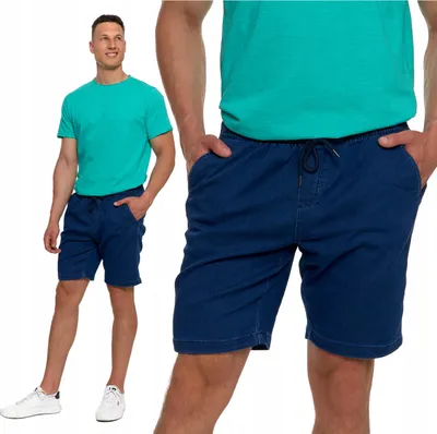 Produktbild von Herren Sommer Shorts Denim Shorts Krawatte Taille MORAJ XXL