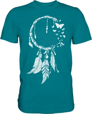 Produktbild von Traumfänger Schmetterlinge T-Shirt – Diva Blue / XL